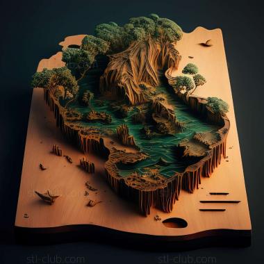 3D model island (STL)